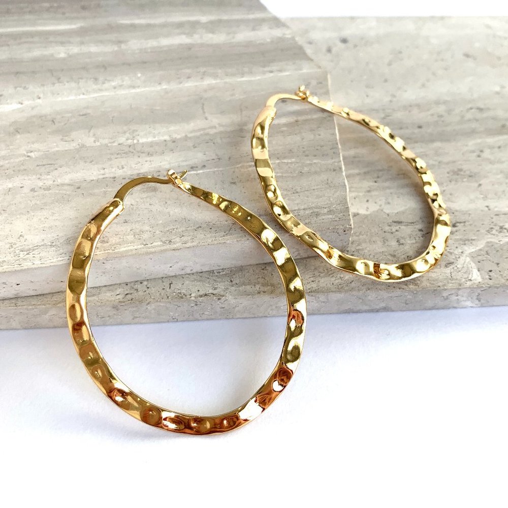 New ~ Anthropologie Edison Hoop Earrings